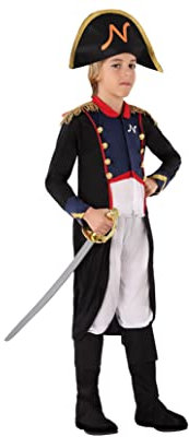ATOSA | Costume Napoleone per Bambini | Costume Storico per Bambini | Include cappello, salopette, pantaloni e copriscarpe | Ideale per Carnevale, Halloween e feste a tema | Alta qualità | 1-12 anni