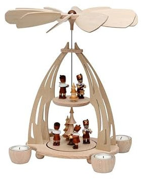 Dekohelden24 Hochwertige Tischpyramide mit Bergleute, ca. 35 cm