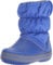 Crocs Unisex Kinder Winter Puff Boot Kids Stiefel, Cerulean Blue/Light Grey, 24/25 EU