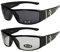 2er Pack Choppers 6608 X0 Sonnenbrillen Herren Damen Männer Brille - 1x Modell 01 (schwarz glänzend / schwarz getönt) und 1x Modell 14 (schwarz glänzend / annährend transparent) - Modell 01 + 14 -