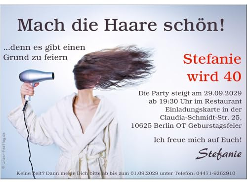 30 x Partyeinladungen Silvesterparty Geburtstagsparty Weihnachtsfeier | Jubiläum Betriebsfest Firmenfeier Einladungskarten