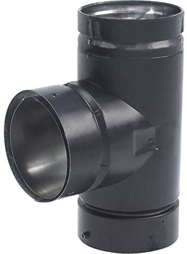 Estufa de pellets tubo Tee con Cap