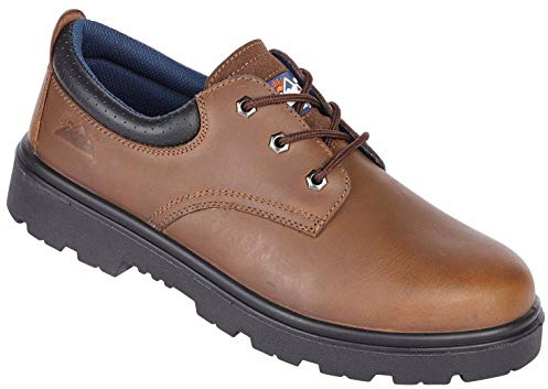 Toesavers Brown Leather 3 Eyelet Safety Shoe Size 7