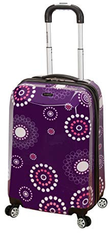 Rockland Vision Valise Rigide à roulettes pivotantes, Perle Violette., Carry-on 20-inch, Vision Valise Rigide à roulettes pivotantes