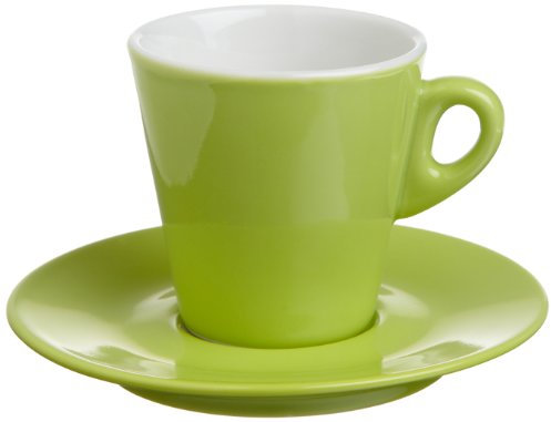 Tognana Mara - Tazza da tè e piattino, 6 pezzi, colore: Verde
