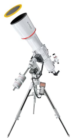 Bresser Messier Teleskop mit Montierung AR-152L/1200 EXOS-2 GoTo Hexafoc | Mond, Planeten, Deep Sky, Achromat, Astrofotografie, Äquatoriale Montierung, Nachführung, Handyadapter, T2 Anschluss