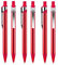HAC24 50x Metall Kugelschreiber Rot mit schwarzer Mine Kuli Bürobedarf Stifte Kulis