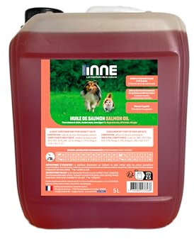 NUTRIVET - Aliment Complémentaire - Chiens & Chats - Huile de Saumon - Riche en Omegas 3 et 6 - Bidon 5L