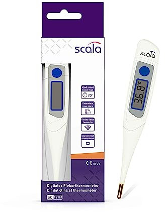 scala Digitales Fieberthermometer SC 42 flex Speed Gold Tipp, Weiß