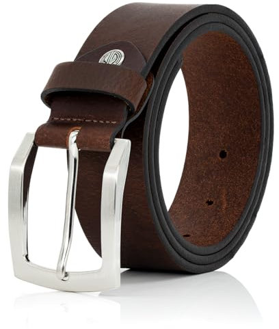 LINDENMANN Leder-Gürtel Herren 40 mm breit, Gürtel Herren Vollrindleder braun, Farbe/Color:braun, Size:Bundweite 130 cm Gesamtlänge 145 cm W 51.2 3XL