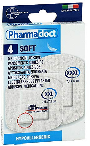 PFLASTER hypoallergen 2 Größ.7,5x7,5 cm+7,5x10 cm 4 St