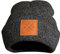 Rough Beanie - Mütze, Strickmütze mit Echt-Leder Veredelung (Manufaktur13/M13) (Asphalt/GRAU)