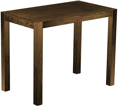B.R.A.S.I.L.-Möbel Hochtisch Rio Kanto 140x80 cm Eiche antik Bartisch Holz Tisch Pinie Massivholz Stehtisch Bistrotisch Tresen Bar Thekentisch Echtholz Größe und Farbe wählbar