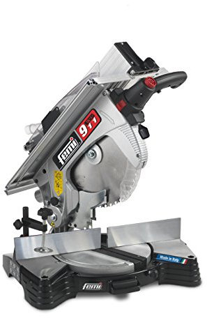 FEMI FM-911EVO - Ingletadora 1600W - 305mm - Madera y Aluminio - Mesa Superior Ajustable - Motor Silencioso de Inducción - Doble Corte a Inglete 45°+45° - Ajuste Micrométrico - Mango T.P.S Patentado