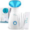 Pure Daily Care NanoSteamer Large 3-in-1 Nano Ionic Facial Steamer with Precise Temp Control - 30 Min Steam Time - Humidifier - Unclogs Pores - Blackheads - Spa Quality- Bonus 5 Piece Stainless Steel