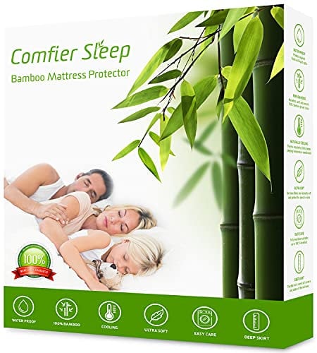 Mattress Protector Double Bed 135x190cm – Fitted Cover 100% Bamboo – Soft Breathable Sheet – Double Mattress Protector Waterproof