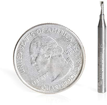 Amana Tool 51370 Metric SC Spiral 'O' Single Flute, Aluminum Cutting 1.5 D x 4 CH x 3 SHK x 30mm Long Up-Cut Router Bit withMirror Finish