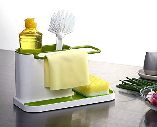 Hansonland Josephs Josephs Kitchen Brush and Sponge Holder, Sink Caddy (Green) by Josephs-Josephs