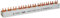 Hager KDN463A Phasenschiene 4P 63A 10qmm 12 Einh.Gabelanschluss isoliert grau, White