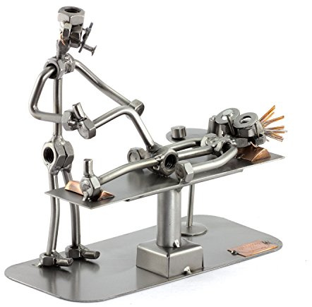 Steelman24 Schraubenmännchen Physiotherapeut | Made in Germany,Handarbeit,Geschenkidee,Stahlfigur,Metallfigur,Metallmännchen