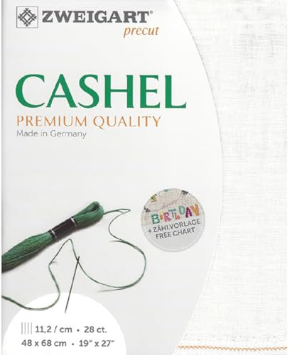 Zweigart Precut Cashel col.101 Stoffzuschnitt, 48 x 68 cm