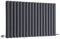 Milano Aruba Anthracite Horizontal Double Oval Panel Radiator - 635mm x 1000mm