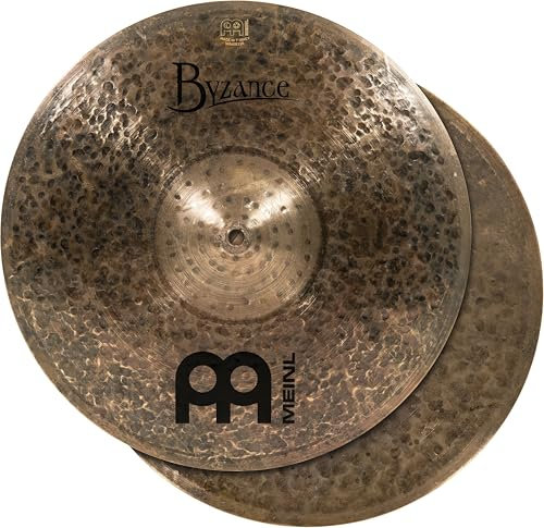 Meinl Cymbals Byzance Dark Hihat 15 Zoll (Video) Schlagzeug Becken - Paar - (38,10cm) B20 Bronze, Dunkles Finish (B15DAH)