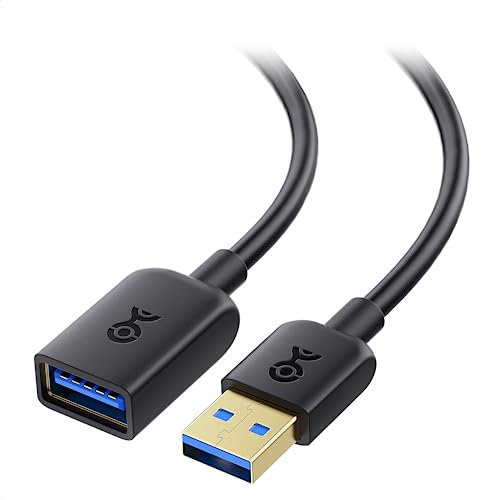 Cable Matters USB Extension Cable 1.8m (USB 3 Extension Lead) Compatible with Keyboard, Mouse, U Disk, Printer, Scanner, Gaming Controller, Charging Cablein Black