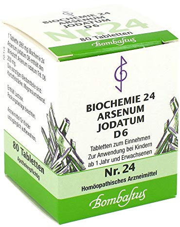 BIOCHEMIE 24 Arsenum jodatum D 6 Tabletten 80 St