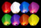 Happy Casa Farol eléctrico volador globo chino Sky Lantern 10 unidades, LED, batería alcalina AA, papel, no resistente al agua