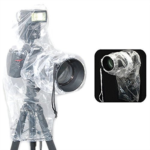 JJC Regenschutz für DSLR Kamera und Objektiv (2 Stück), transparent