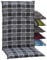 Beo® Gartenstuhlauflagen Barcelona | Waschbar & UV-beständig | Atmungsaktive Sitzkissen Outdoor für Hochlehner | Made in EU | Öko-Tex Standard | 118x50cm, grau/anthrazit