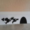 Adesivo da parete in vinile, motivo: casa di Topolino e Minnie (24,9 x 6,3 cm, nero)