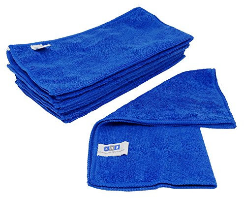 SBS Microfasertücher für KFZ | 10 Stück | 40 x 40cm | Blau wählbar