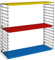 Tomado zeitloses und modulares Wandregal, Metall, weiß, 70x21x68 cm