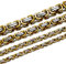 SoulCats Königskette Halskette Armband Set Panzerkette Edelstahl Gold Silber, Größe: 9 mm;Farbe: Gold Silber;Auswahl: Kette 55 cm