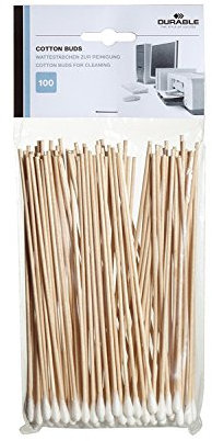 Durable 578902 - Cotton Buds, 100 Bastoncini Cotonati Extra Lunghi, per la Pulizia di Zone Difficili da Raggiungere