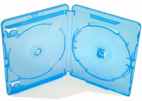 Four Square Media 10 X Genuine Amaray Double Face on Face Blu Ray Case 14mm Spine - Pack of 10