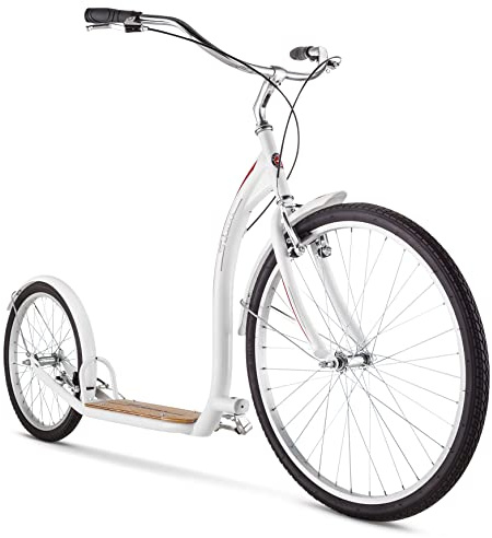 Schwinn Adult Shuffle Scooter with 26 Wheels, White