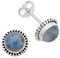 Ohrstecker 925 Silber Mondstein weißer Stein schimmer Edelstein Ohrringe echt Silber Damen Sterling Silber Stecker Geschenk(MOS-041-04)