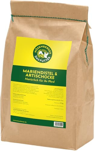 NÖSENBERGER Mariendistel und Artischocke | 2 kg | Ergänzungsfuttermittel für Pferde | Könnte dabei helfen die Leber in ihrer normalen Funktion und Regeneration zu unterstützen