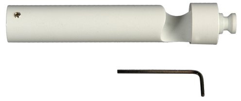 Liedeco Doppelträger-Verlängerung Gardinenstangen, Rundstoreprofile ø 20 mm | Länge 9 cm | 1 Stück | weiß