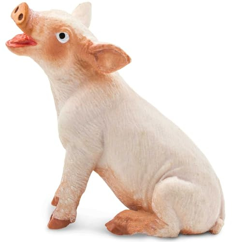Safari Ltd. Sitting Piglet Figurine - Lifelike 1.75 Model Figure - Educational Toy for Boys, Girls, and Kids Ages 3+