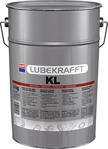 Krafft Grasa de Litio Multiusos, Grasa para Rodamientos y Herramientas con Aceite Mineral de Refino de Alto Grado y Jabón de Litio - 5 kg
