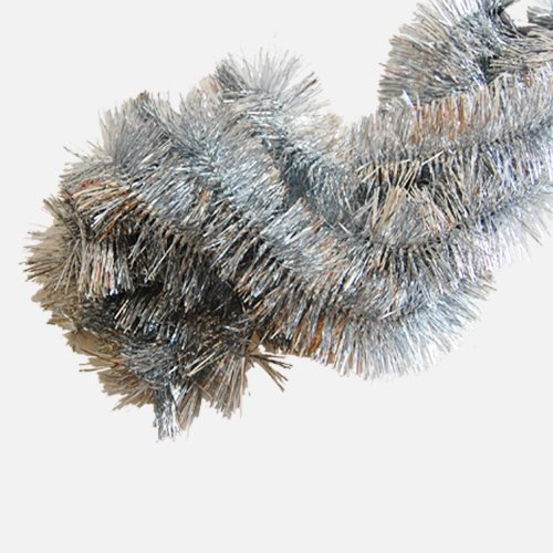 Inge-glas Lamettagirlande Girlande Silber glänzend 270cm lang