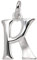 Jobo Anhänger Buchstabe K 925 Sterling Silber matt Buchstabenanhänger