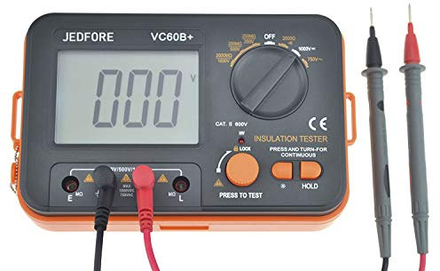 VC60B + Digital Resistencia de Aislamiento Probador Megohmmeter Megohm Multímetro DC-250/500 / 1000V AC-750V 0.1 ~ 2000MΩ