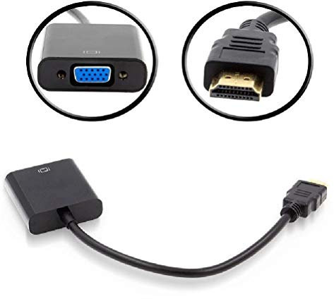 REALMAX® HDMI Male to VGA Female cable adapter for Laptop to Projector/Monitor video images display