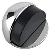Chrome Oval Doorstop 45mm Diameter - Floor Mounted