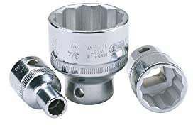 Elora 1/4 Whitworth Bi-Hex Socket 1/2 Drive, Blue